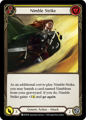 Nimble Strike (Yellow) [U-WTR186] (Welcome to Rathe Unlimited)  Unlimited Rainbow Foil | Pegasus Games WI