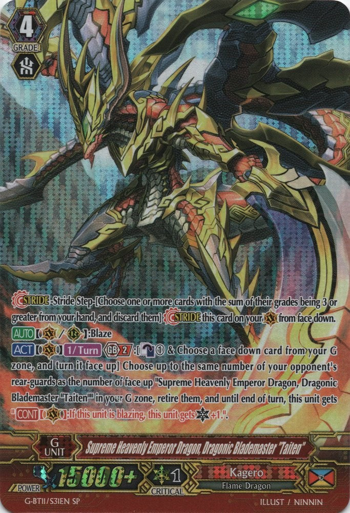 Supreme Heavenly Emperor Dragon, Dragonic Blademaster "Taiten" (G-BT11/S31EN) [Demonic Advent] | Pegasus Games WI