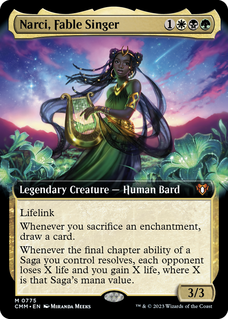 Narci, Fable Singer (Extended Art) [Commander Masters] | Pegasus Games WI