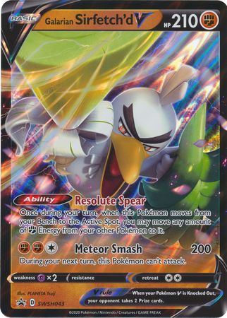 Galarian Sirfetch'd V (SWSH043) (Jumbo Card) [Sword & Shield: Black Star Promos] | Pegasus Games WI