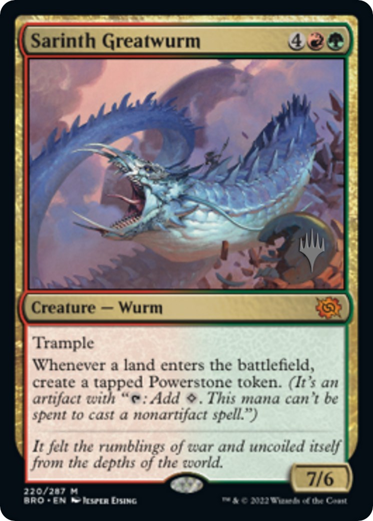 Sarinth Greatwurm (Promo Pack) [The Brothers' War Promos] | Pegasus Games WI