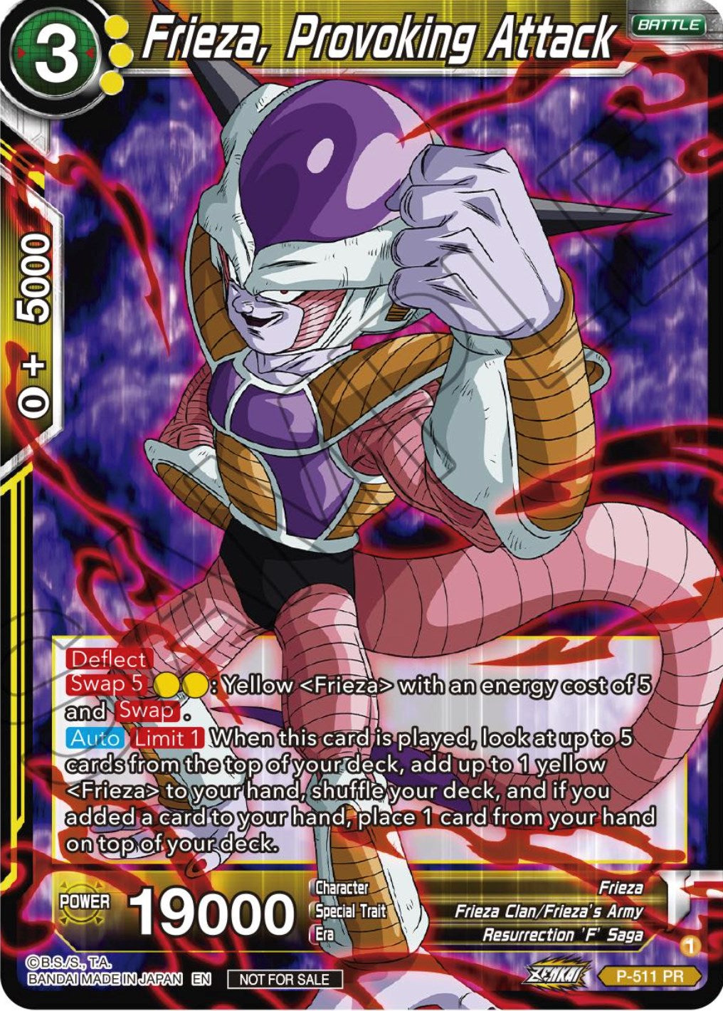 Frieza, Provoking Attack (Zenkai Series Tournament Pack Vol.4) (P-511) [Tournament Promotion Cards] | Pegasus Games WI