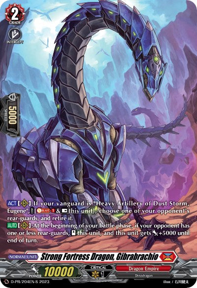 Strong Fortress Dragon, Gibrabrachio (Foil) (D-PR/204EN-S) [D Promo Cards] | Pegasus Games WI