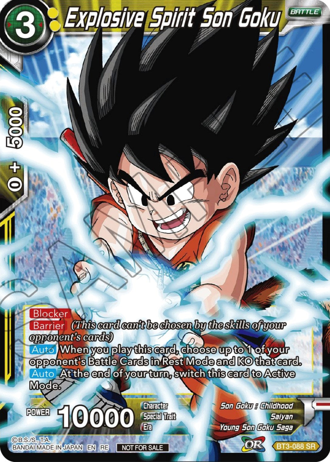 Explosive Spirit Son Goku (Championship Selection Pack 2023 Vol.2) (Silver Foil) (BT3-088) [Tournament Promotion Cards] | Pegasus Games WI