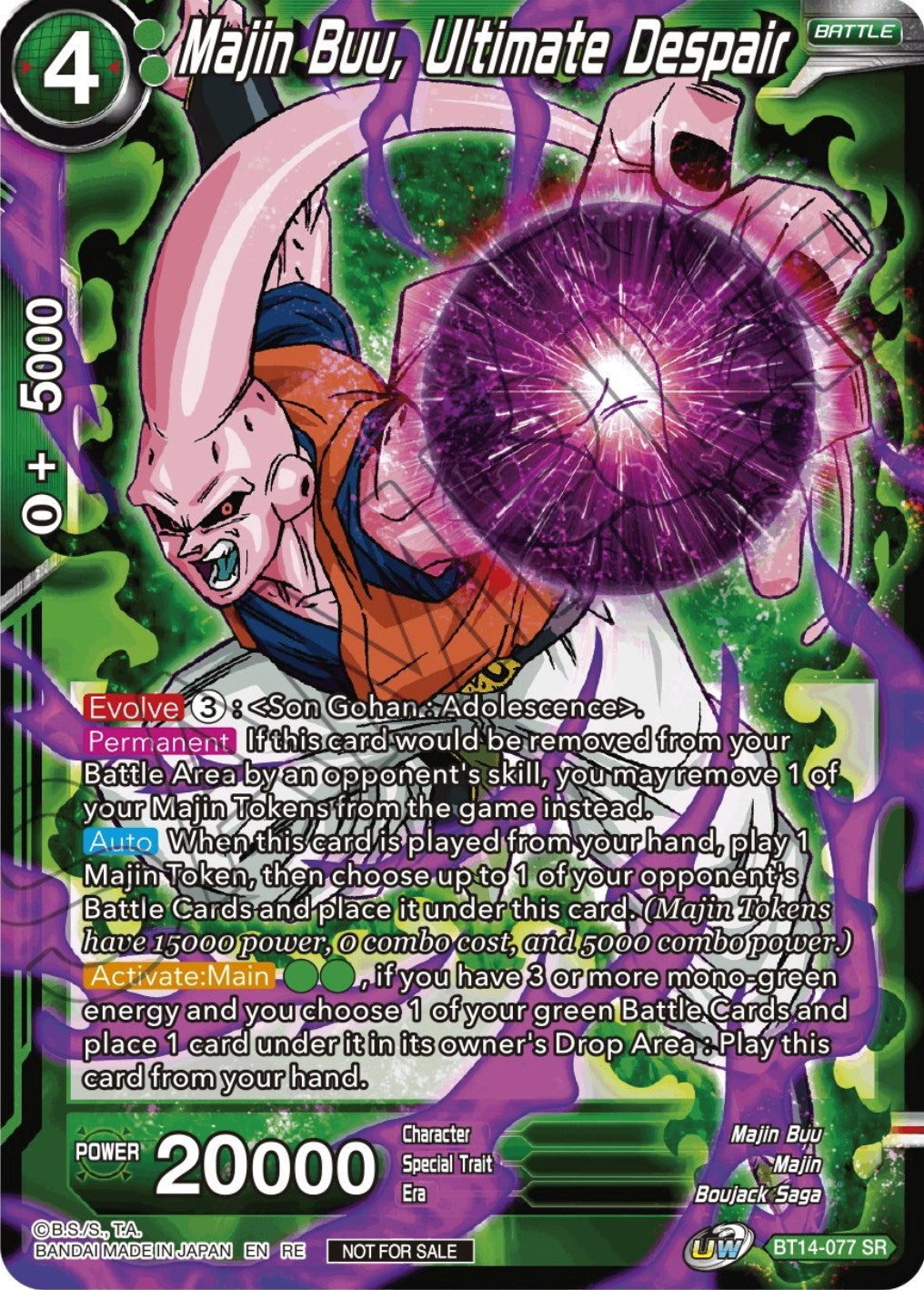 Majin Buu, Ultimate Despair (Championship Selection Pack 2023 Vol.2) (Silver Foil) (BT14-077) [Tournament Promotion Cards] | Pegasus Games WI