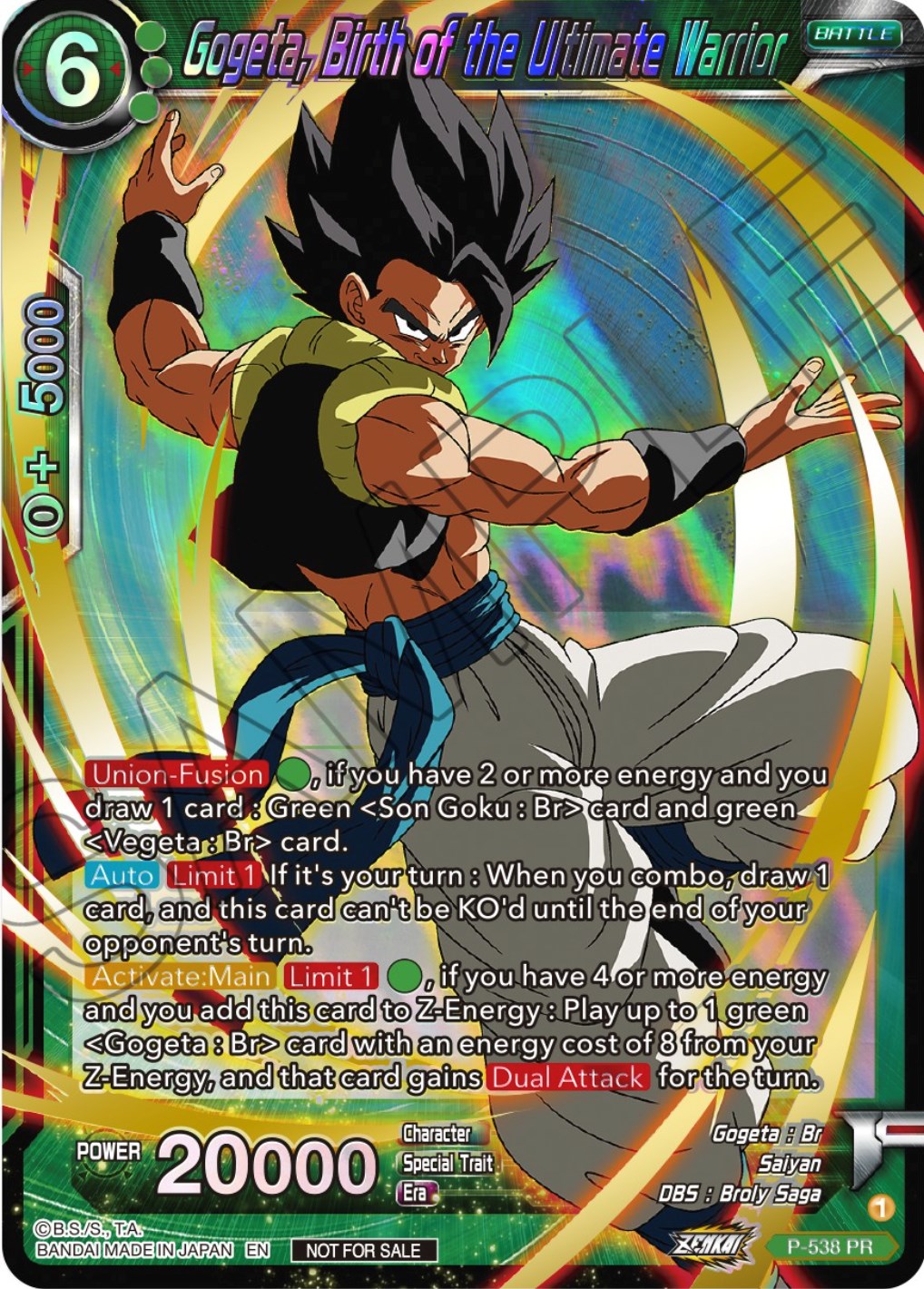 Gogeta, Birth of the Ultimate Warrior (Championship Selection Pack 2023 Vol.2) (Gold-Stamped Shatterfoil) (P-538) [Tournament Promotion Cards] | Pegasus Games WI