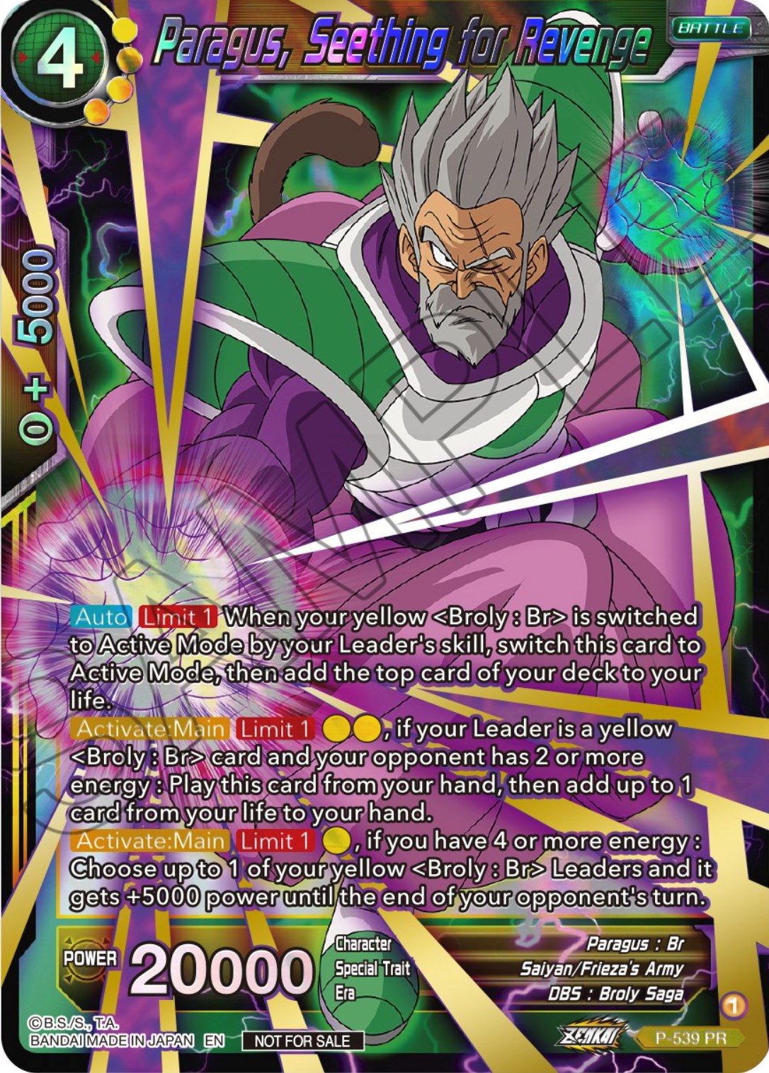 Paragus, Seething for Revenge (Championship Selection Pack 2023 Vol.2) (Gold-Stamped Shatterfoil) (P-539) [Tournament Promotion Cards] | Pegasus Games WI