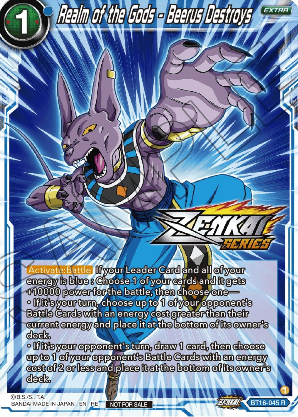 Realm of the Gods - Beerus Destroys (Event Pack 12) (BT16-045) [Tournament Promotion Cards] | Pegasus Games WI