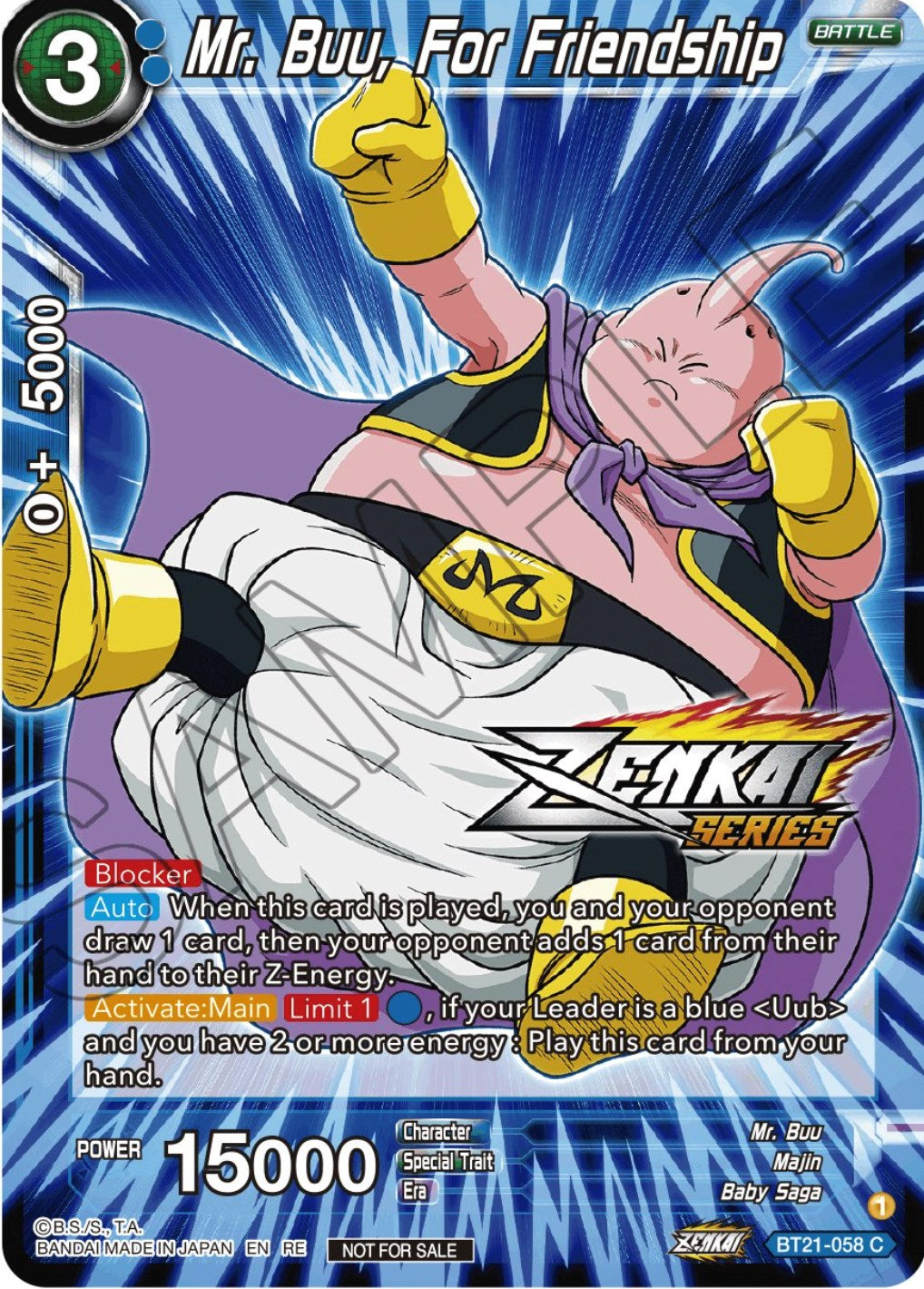 Mr. Buu, For Friendship (Event Pack 12) (BT21-058) [Tournament Promotion Cards] | Pegasus Games WI