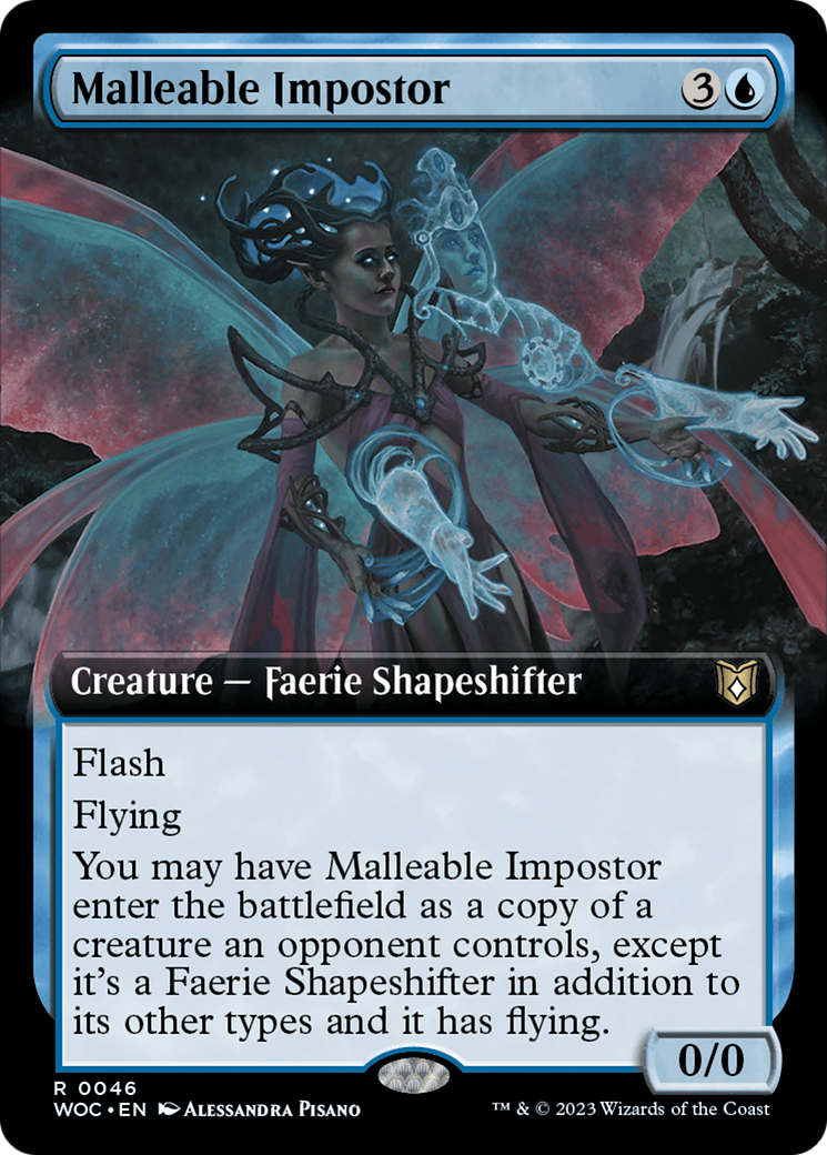 Malleable Impostor (Extended Art) [Wilds of Eldraine Commander] | Pegasus Games WI