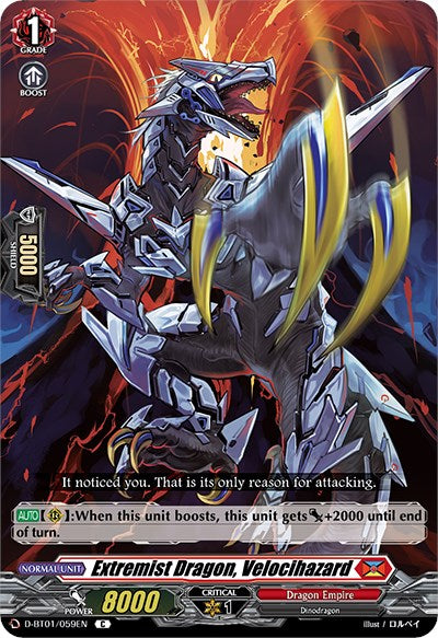 Extremist Dragon, Velocihazard (D-BT01/059EN) [Genesis of the Five Greats] | Pegasus Games WI