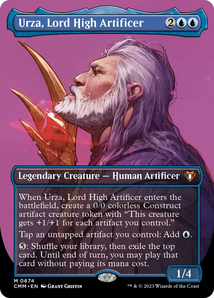 Urza, Lord High Artificer (Borderless Profile) [Commander Masters] | Pegasus Games WI