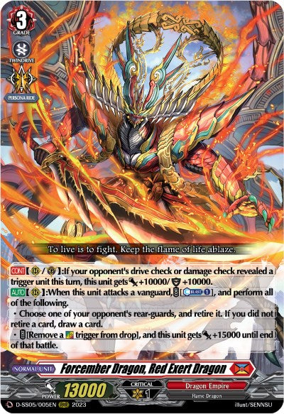 Forcember Dragon, Red Exert Dragon (D-SS05/005EN) [D-SS05: Festival Booster 2023] | Pegasus Games WI