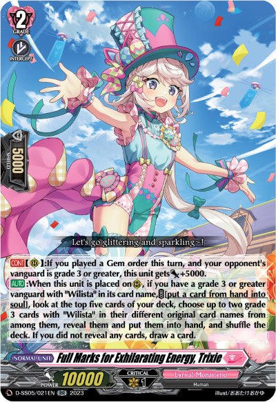 Full Marks for Exhilarating Energy, Trixie (D-SS05/021EN) [D-SS05: Festival Booster 2023] | Pegasus Games WI