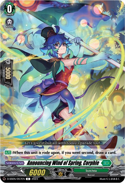 Announcing Wind of Spring, Corphie (D-SS05/057EN) [D-SS05: Festival Booster 2023] | Pegasus Games WI