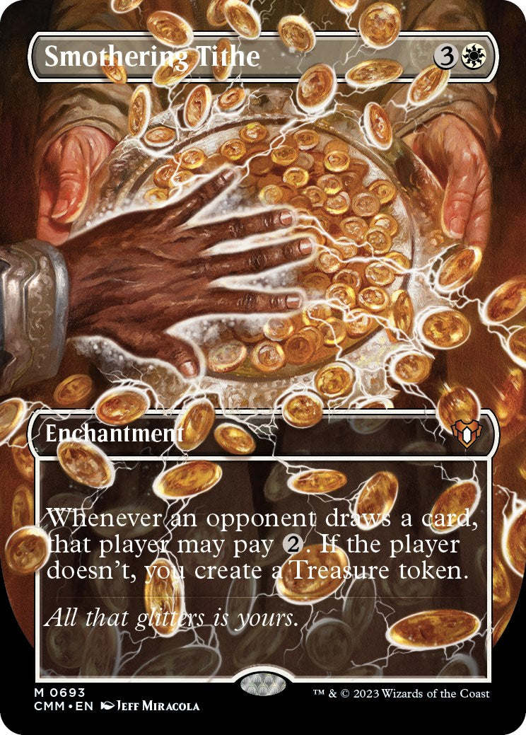 Smothering Tithe (Borderless Alternate Art) [Commander Masters] | Pegasus Games WI