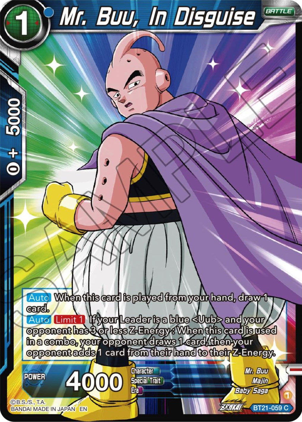 Mr. Buu, In Disguise (BT21-059) [Wild Resurgence] | Pegasus Games WI