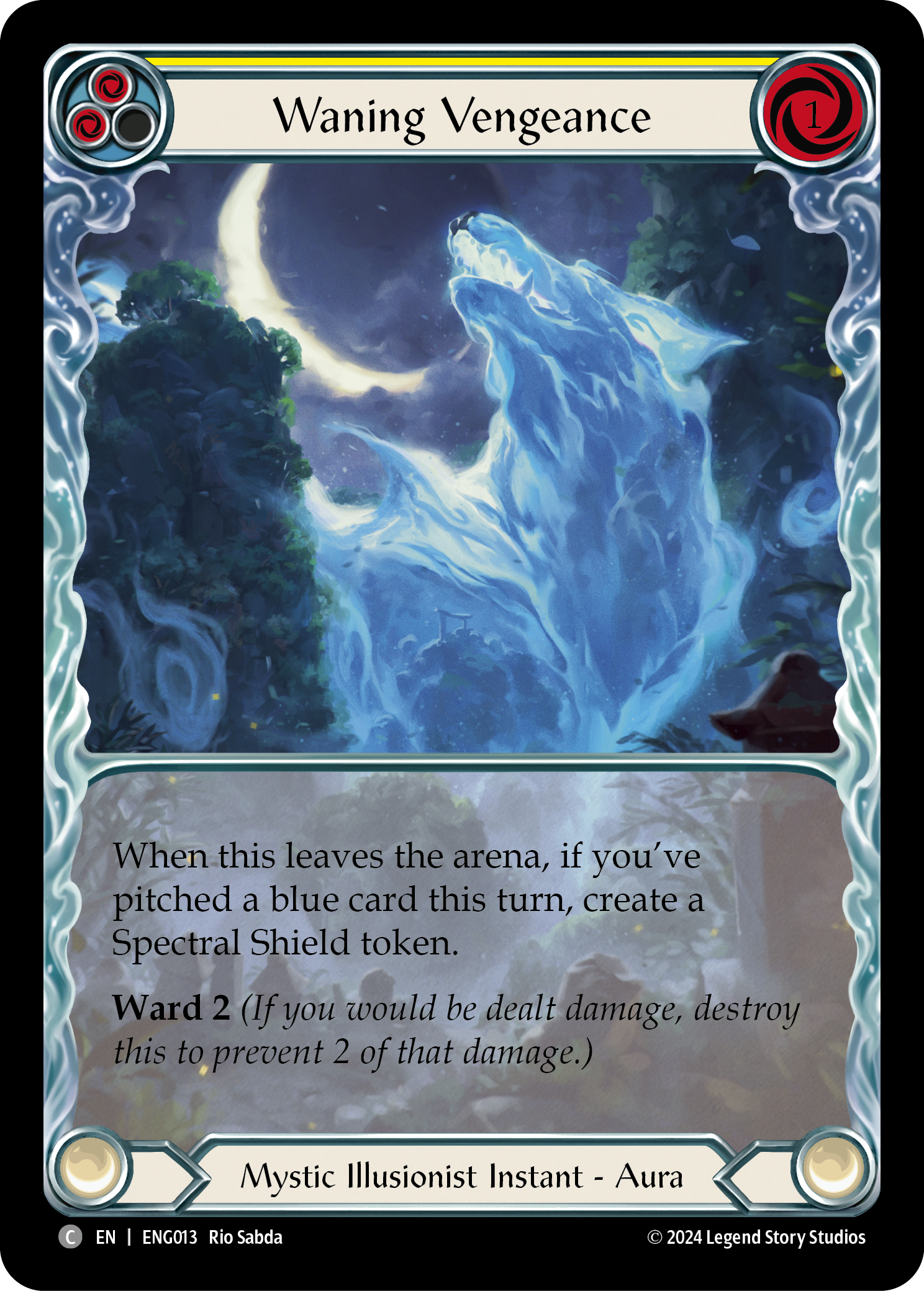 Waning Vengeance (Yellow) [ENG013] (Part the Mistveil Enigma Blitz Deck) | Pegasus Games WI