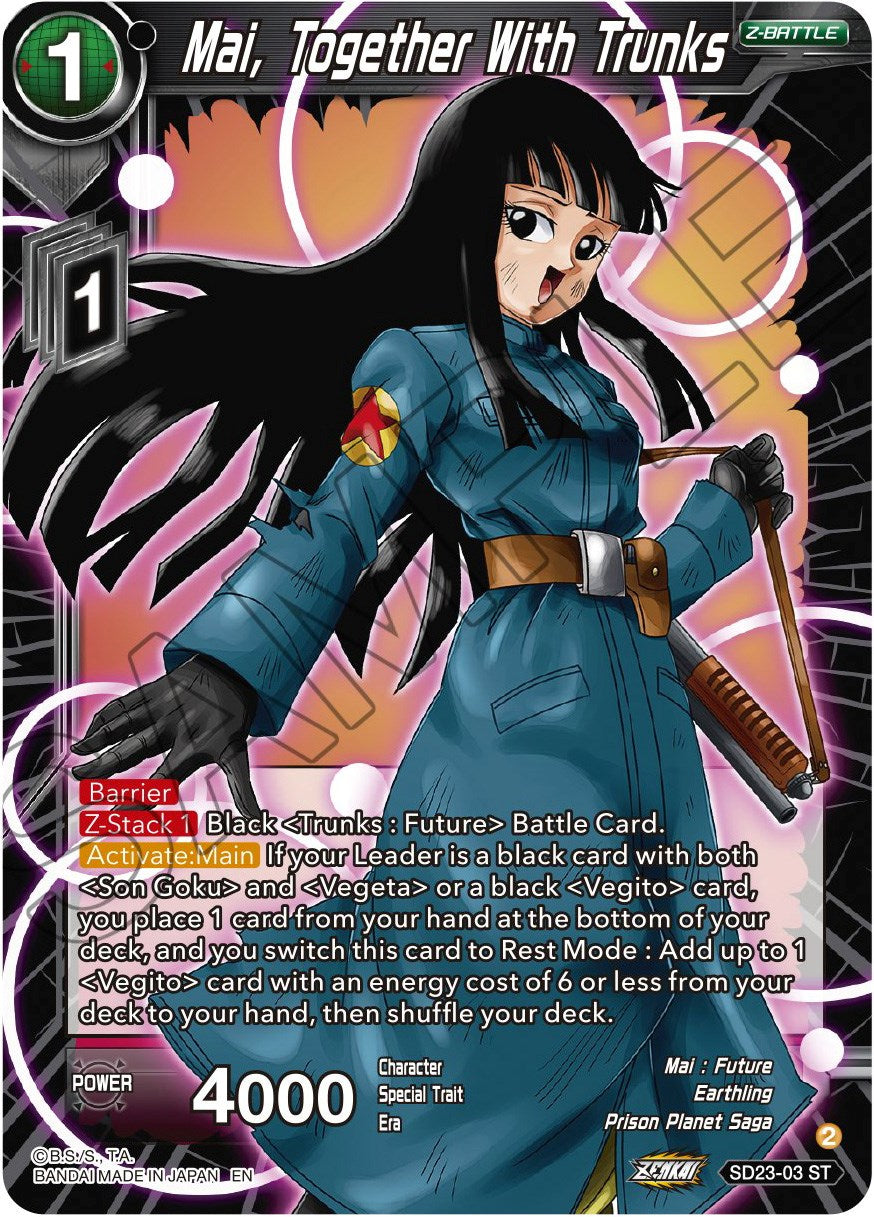 Mai, Together With Trunks (SD23-03) [Critical Blow] | Pegasus Games WI