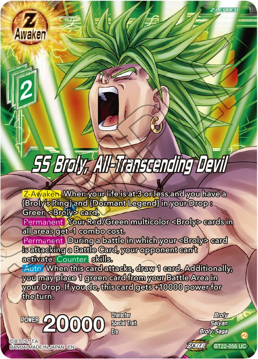 SS Broly, All-Transcending Devil (BT22-056) [Critical Blow] | Pegasus Games WI