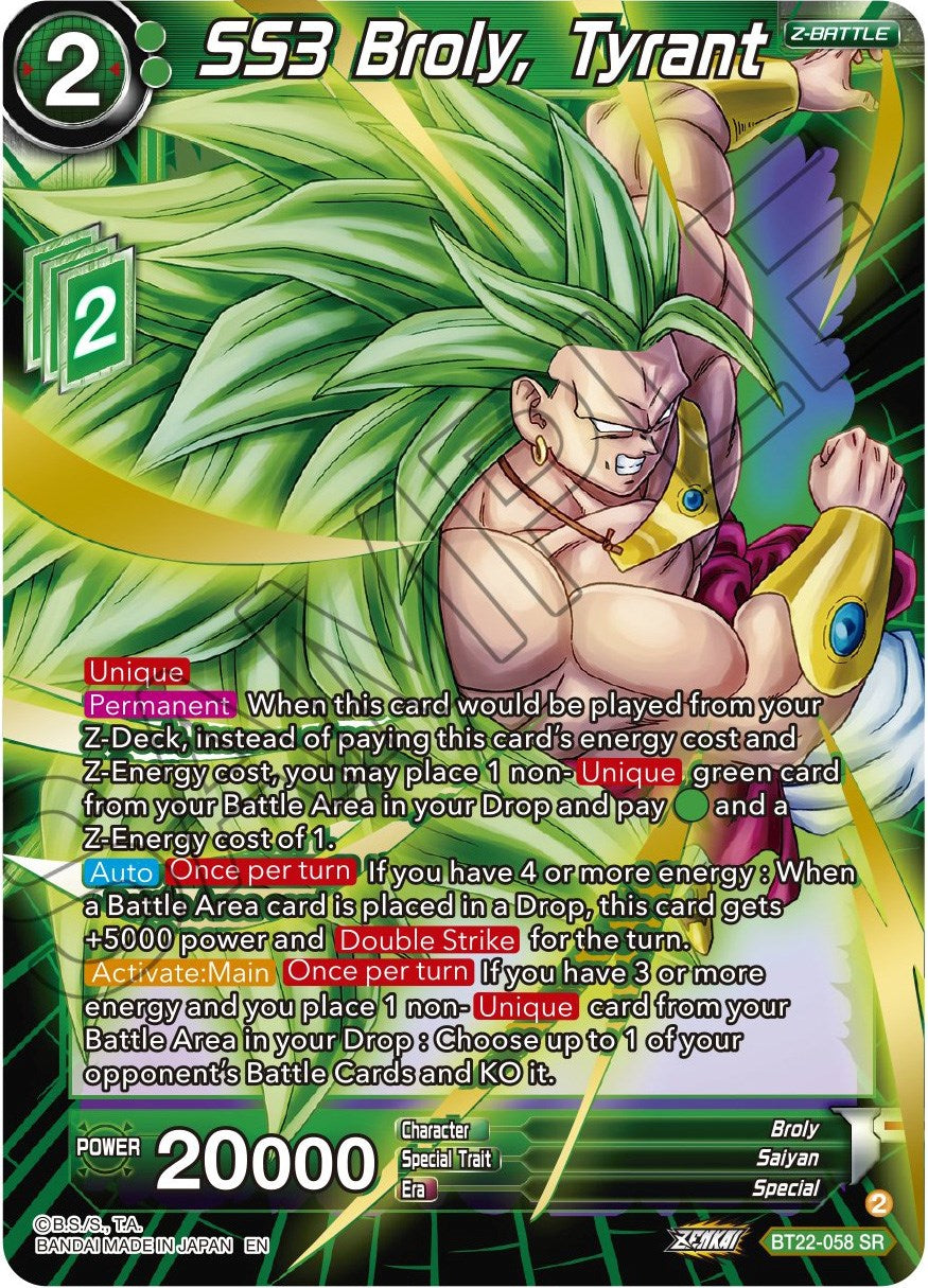 SS3 Broly, Tyrant (BT22-058) [Critical Blow] | Pegasus Games WI