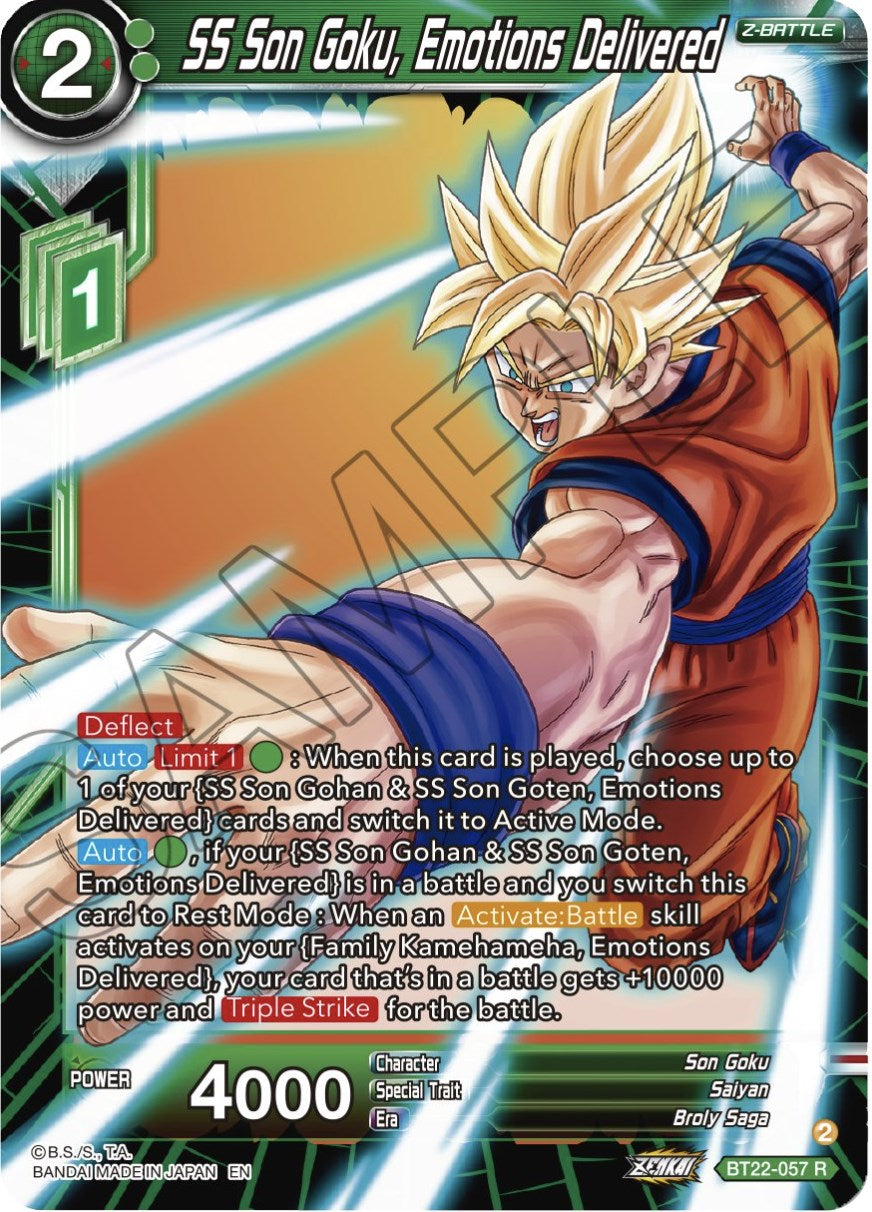 SS Son Goku, Emotions Delivered (BT22-057) [Critical Blow] | Pegasus Games WI