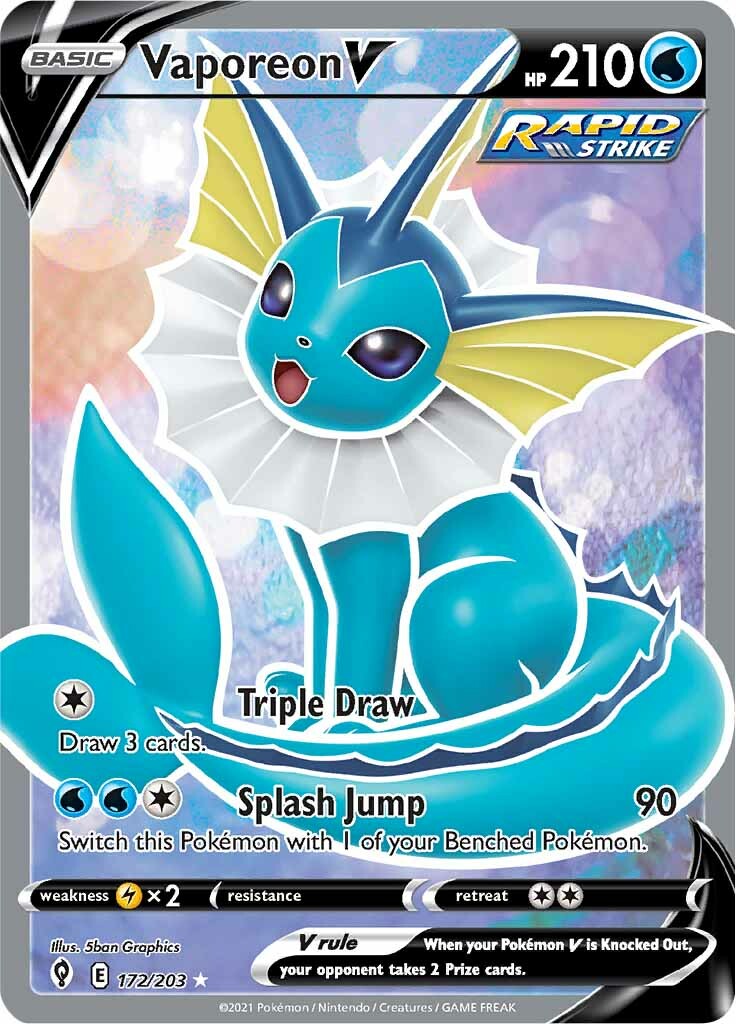 Vaporeon V (172/203) [Sword & Shield: Evolving Skies] | Pegasus Games WI