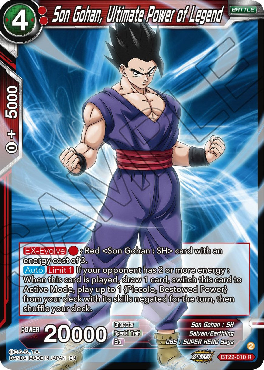 Son Gohan, Ultimate Power of Legend (BT22-010) [Critical Blow] | Pegasus Games WI