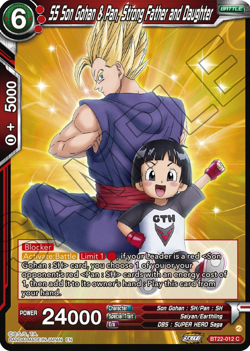 SS Son Gohan & Pan, Strong Father and Daughter (BT22-012) [Critical Blow] | Pegasus Games WI