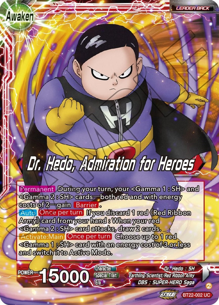 Dr. Hedo // Dr Hedo, Admiration for Heroes (BT22-002) [Critical Blow] | Pegasus Games WI