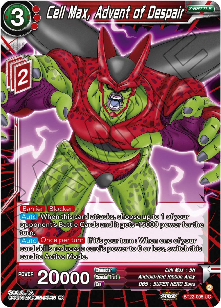 Cell Max, Advent of Despair (BT22-005) [Critical Blow] | Pegasus Games WI