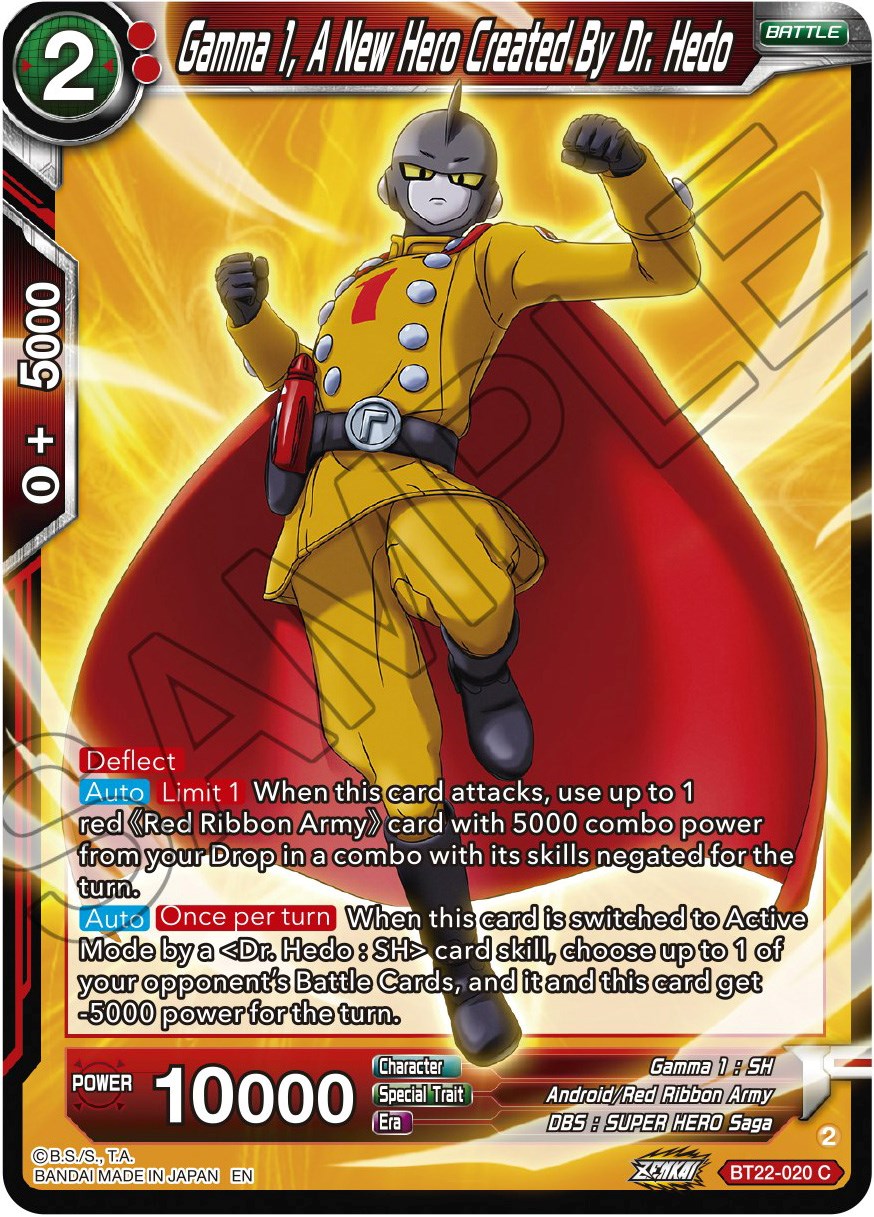 Gamma 1, A New Hero Created By Dr. Hedo (BT22-020) [Critical Blow] | Pegasus Games WI