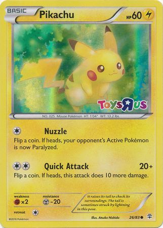 Pikachu (26/83) (Toys R Us Promo) [Miscellaneous Cards] | Pegasus Games WI