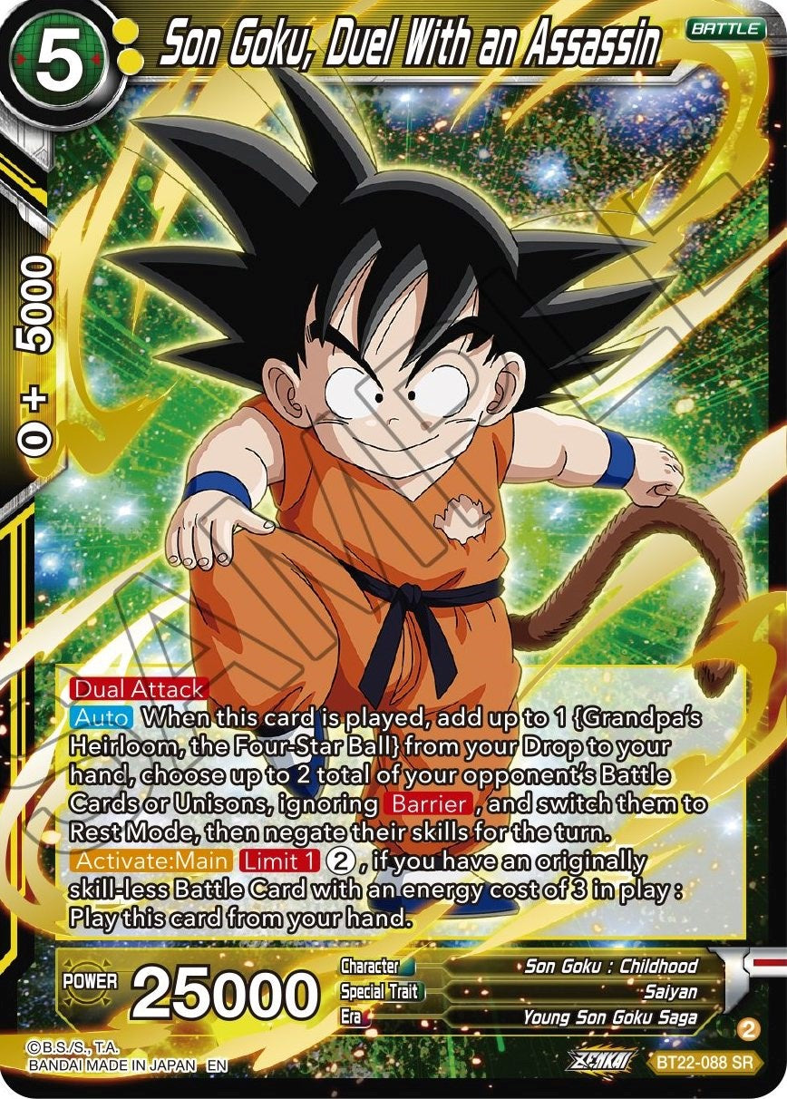 Son Goku, Duel With an Assassin (BT22-088) [Critical Blow] | Pegasus Games WI