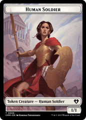 Human Soldier // Dwarf Berserker Double-Sided Token [Commander Masters Tokens] | Pegasus Games WI