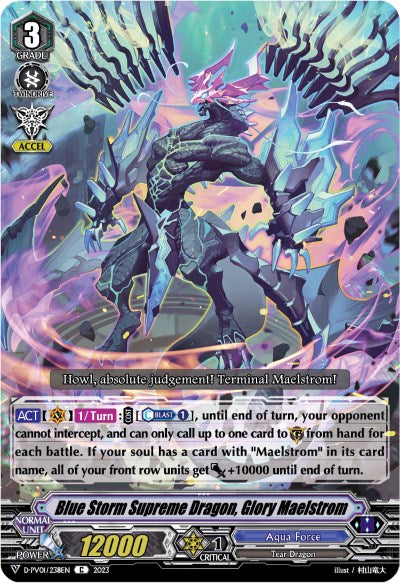 Blue Storm Supreme Dragon, Glory Maelstrom (D-PV01/238EN) [D-PV01: History Collection] | Pegasus Games WI