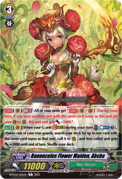 Ranunculus Flower Maiden, Ahsha (D-PV01/124EN) [D-PV01: History Collection] | Pegasus Games WI