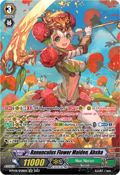 Ranunculus Flower Maiden, Ahsha (D-PV01/SP28EN) [D-PV01: History Collection] | Pegasus Games WI