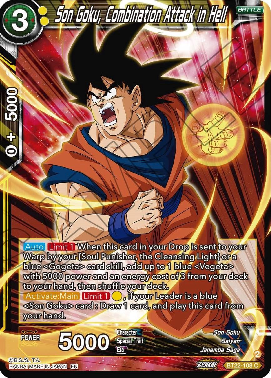 Son Goku, Combination Attack in Hell (BT22-108) [Critical Blow] | Pegasus Games WI