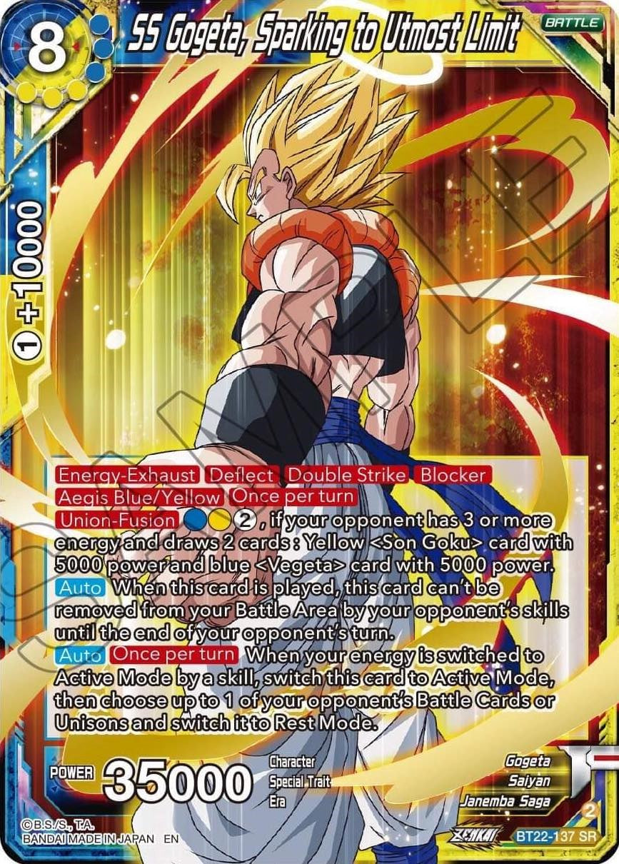 SS Gogeta, Sparking to Utmost Limit (BT22-137) [Critical Blow] | Pegasus Games WI