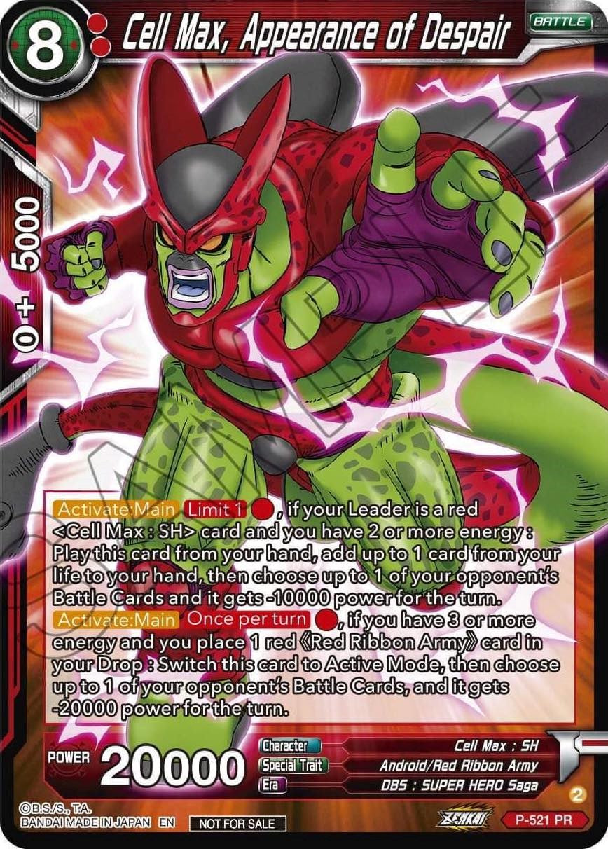 Cell Max, Appearance of Despair (Zenkai Series Tournament Pack Vol.5) (P-521) [Tournament Promotion Cards] | Pegasus Games WI