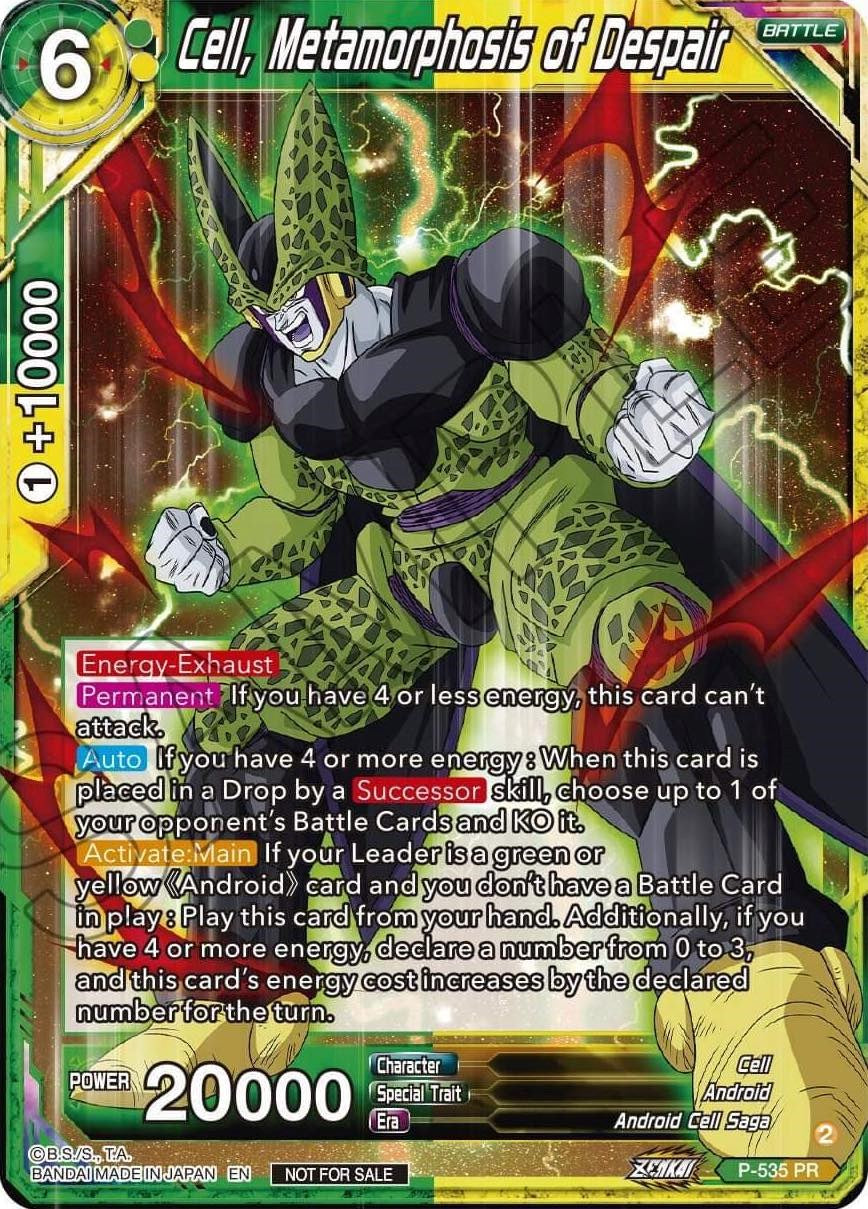 Cell, Metamorphosis of Despair (Zenkai Series Tournament Pack Vol.5) (P-535) [Tournament Promotion Cards] | Pegasus Games WI