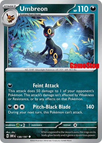 Umbreon (130/197) (GameStop Exclusive) [Scarlet & Violet: Black Star Promos] | Pegasus Games WI