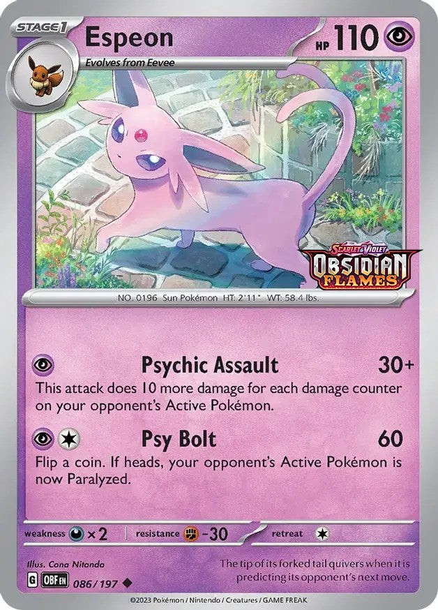 Espeon (086/197) (Best Buy Exclusive) [Scarlet & Violet: Black Star Promos] | Pegasus Games WI