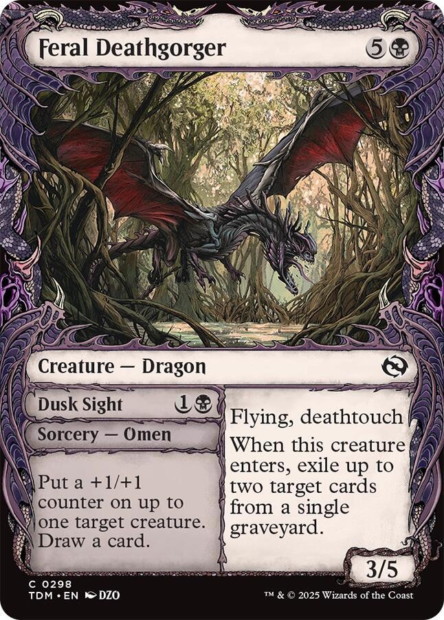 Feral Deathgorger (Showcase) [Tarkir: Dragonstorm] | Pegasus Games WI