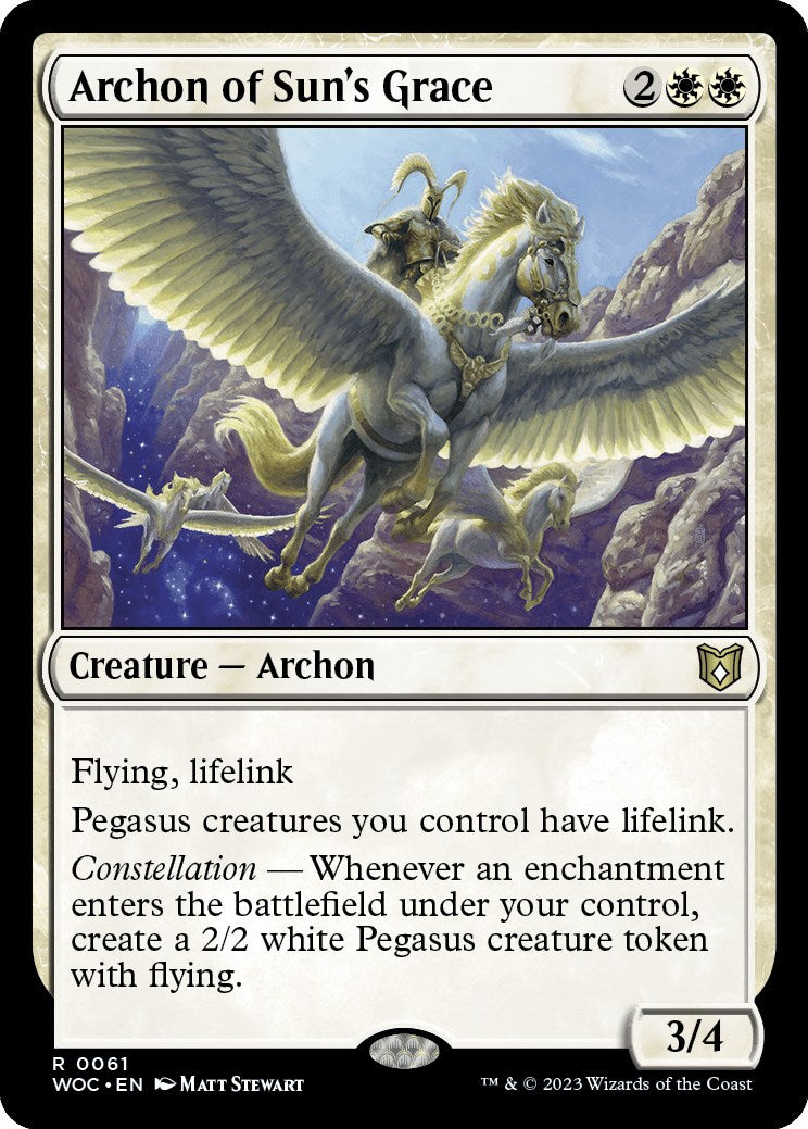 Archon of Sun's Grace [Wilds of Eldraine Commander] | Pegasus Games WI