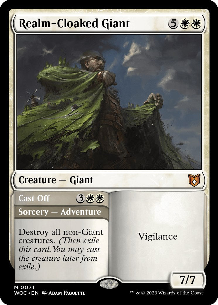 Realm-Cloaked Giant // Cast Off [Wilds of Eldraine Commander] | Pegasus Games WI