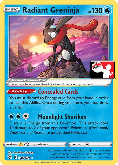 Radiant Greninja (046/189) [Prize Pack Series Three] | Pegasus Games WI