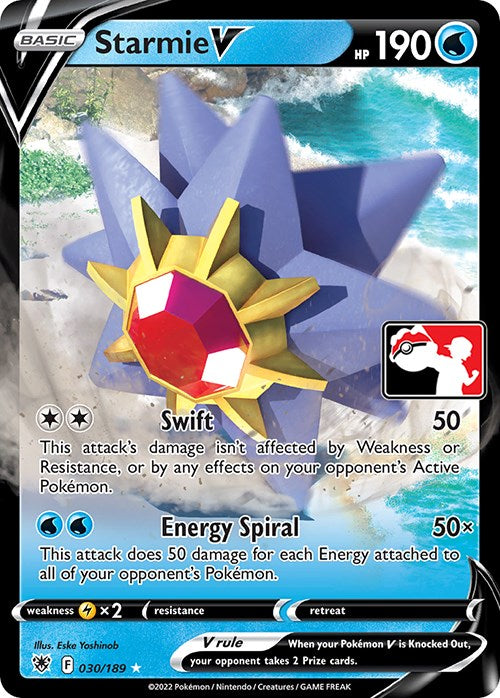 Starmie V (030/189) [Prize Pack Series Three] | Pegasus Games WI