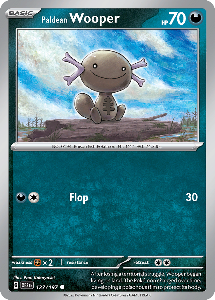 Paldean Wooper (127/197) [Scarlet & Violet: Obsidian Flames] | Pegasus Games WI